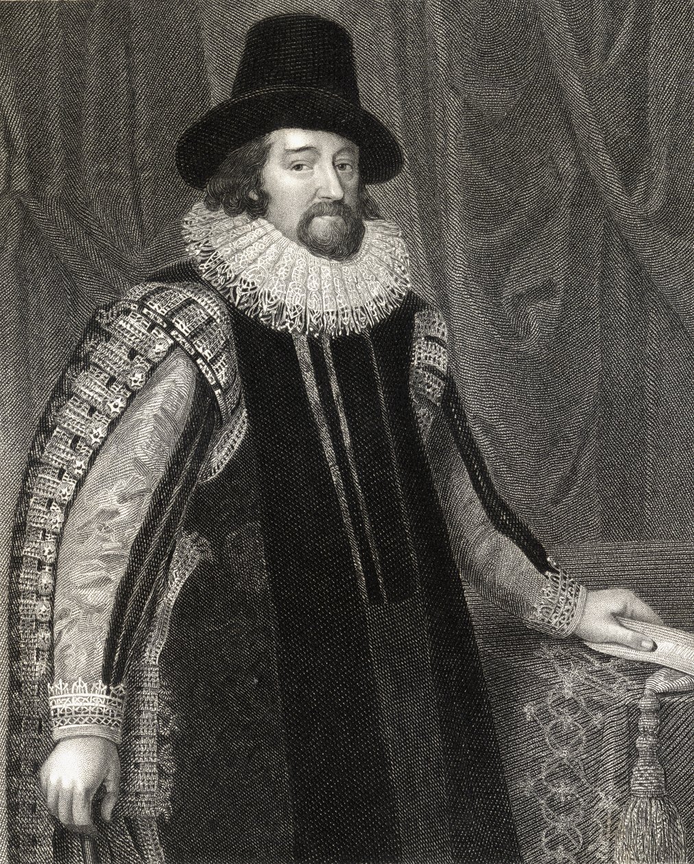 Portrett av Francis Bacon (1561-1626) Viscount St Albans, fra 