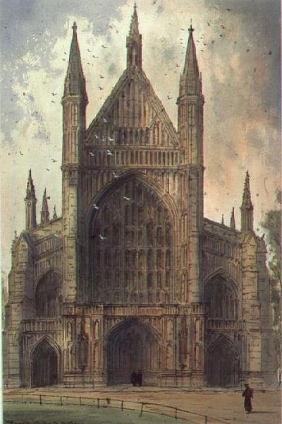 Winchester Cathedral: utsikt over vestfronten av Paul Braddon