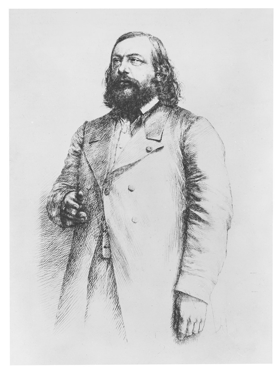 Théophile Gautier, 1864 av Paul Adolphe Rajon