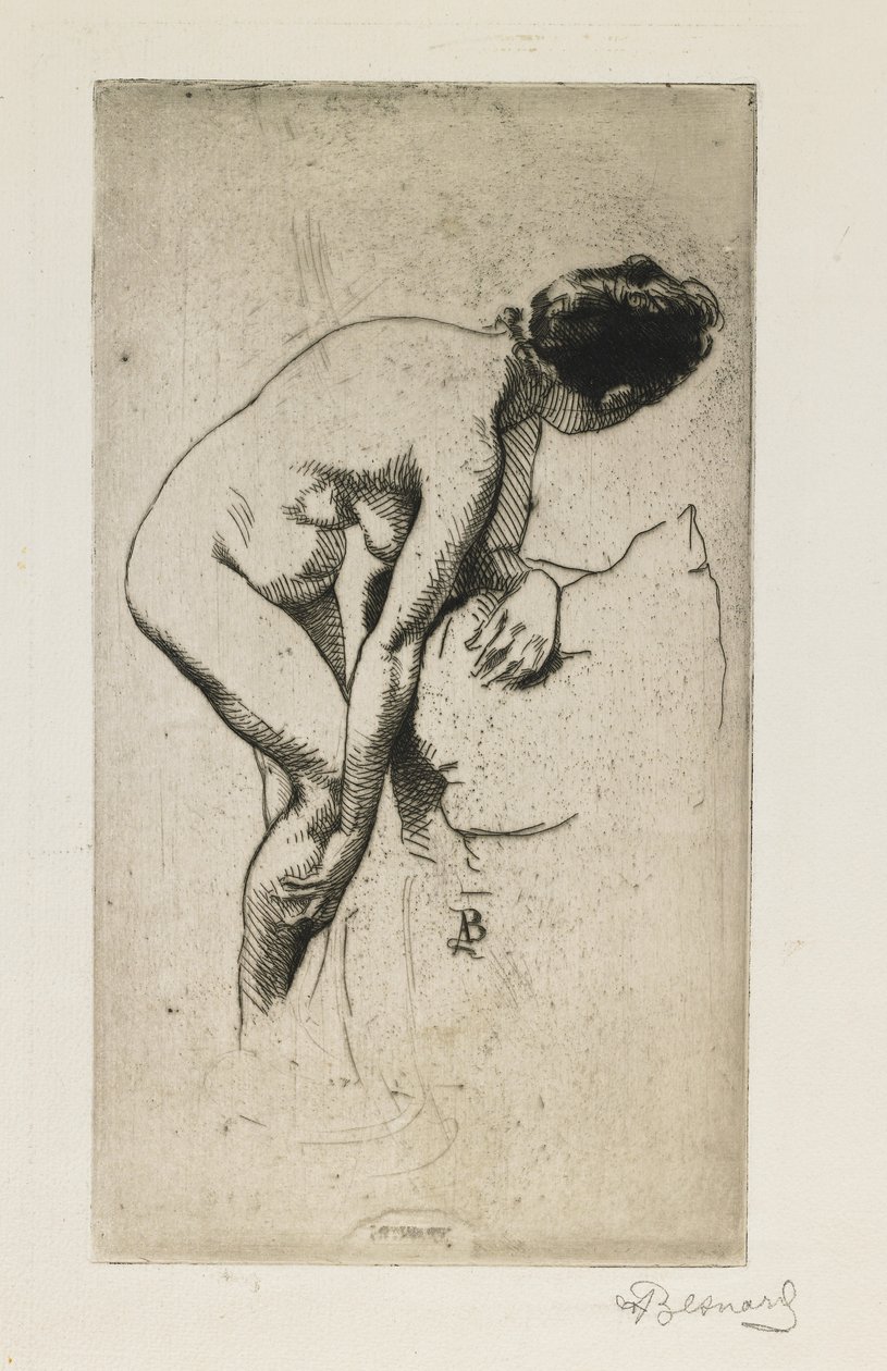 Studie av naken kvinneskikkelse, 1886 av Paul Albert Besnard