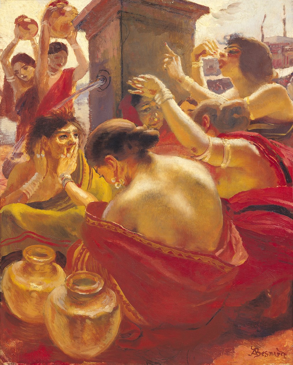 Kvinner fra Madura ved en fontene av Paul Albert Besnard