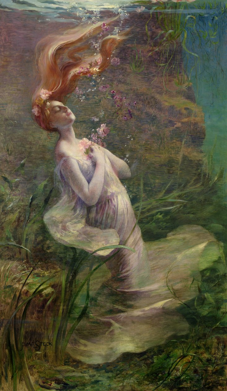 Ophelia Drowning, 1895 av Paul Albert Steck