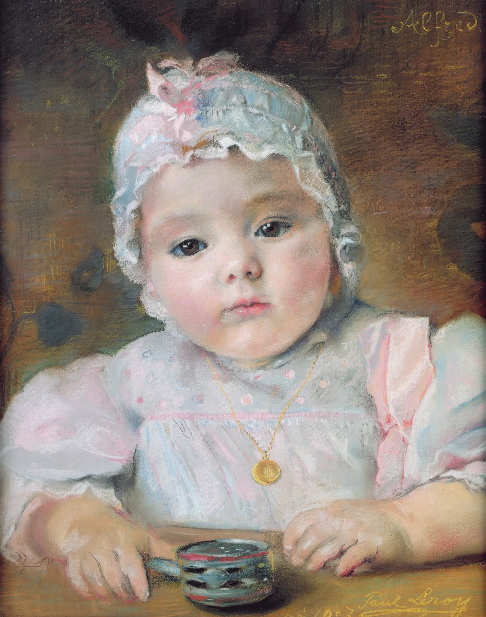 Portrett av Alfred Leroy, 1907 (pastell på papir) av Paul Alexander Alfred Leroy