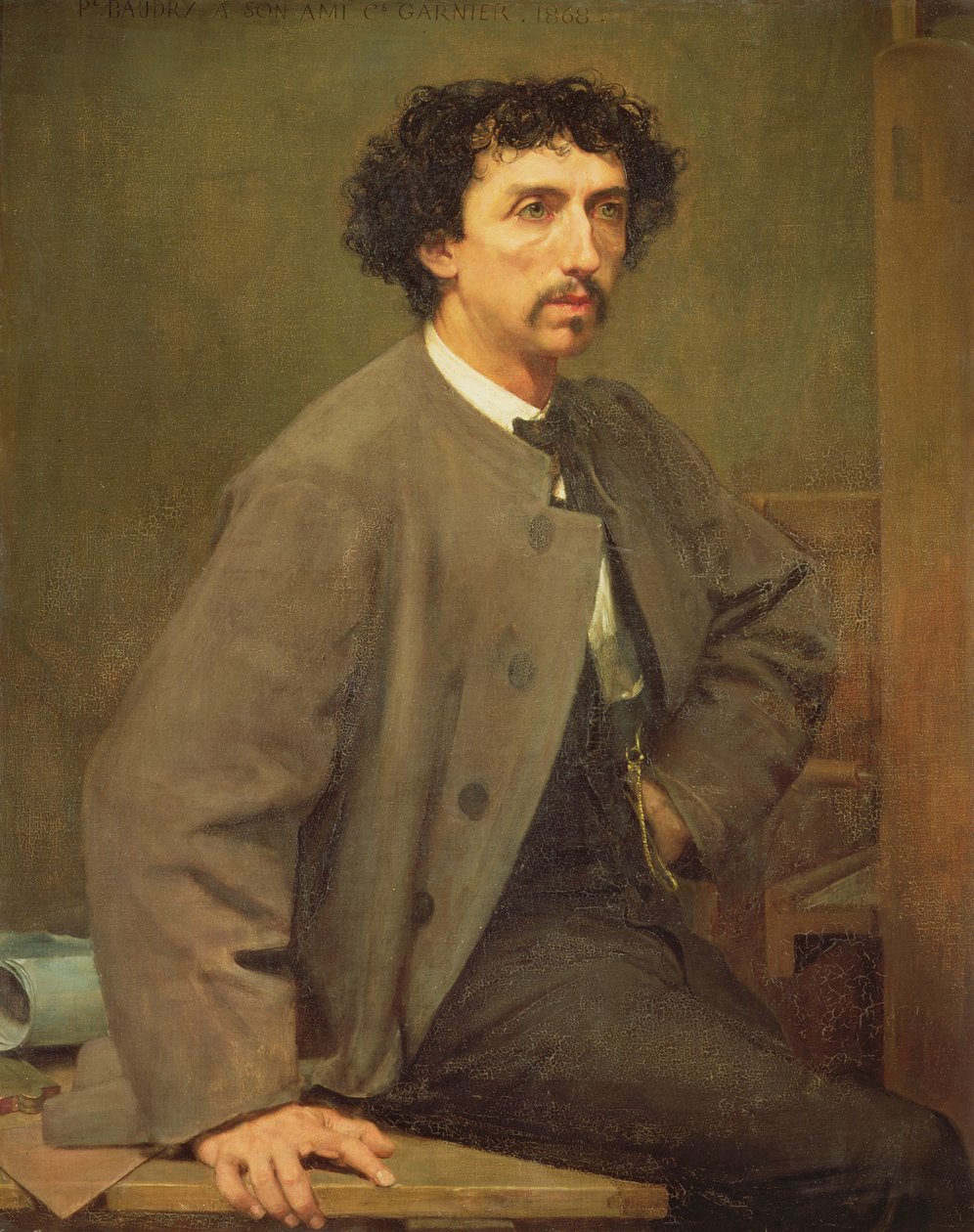 Portrett av Charles Garnier, en venn av kunstneren, 1868 av Paul Baudry