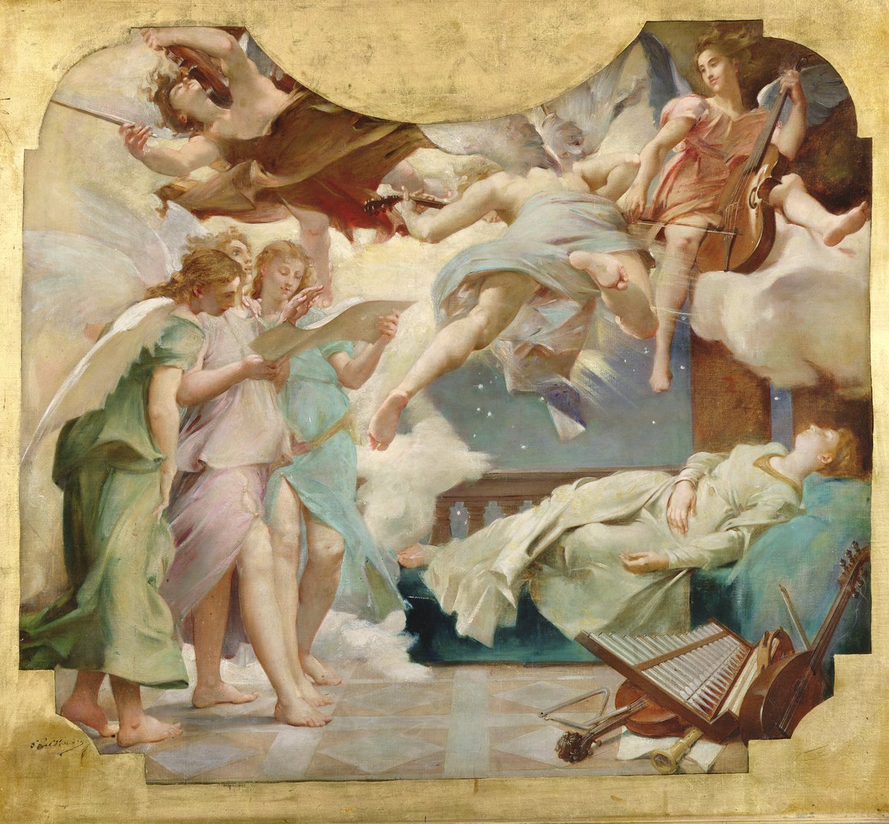 Drømmen om St. Cecilia av Paul Baudry