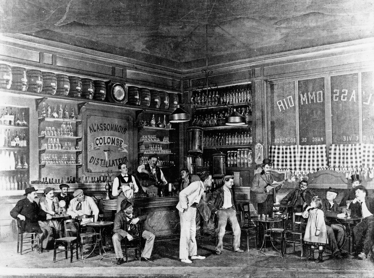 Maleri fra L'Assommoir, ca. 1900-tallet av Paul Boyer