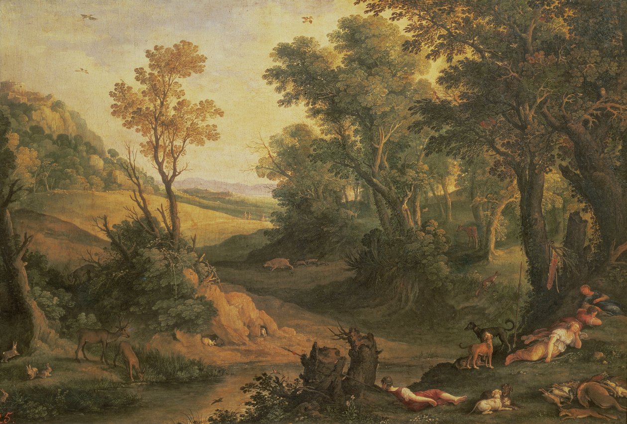 Italiensk landskap av Paul Bril