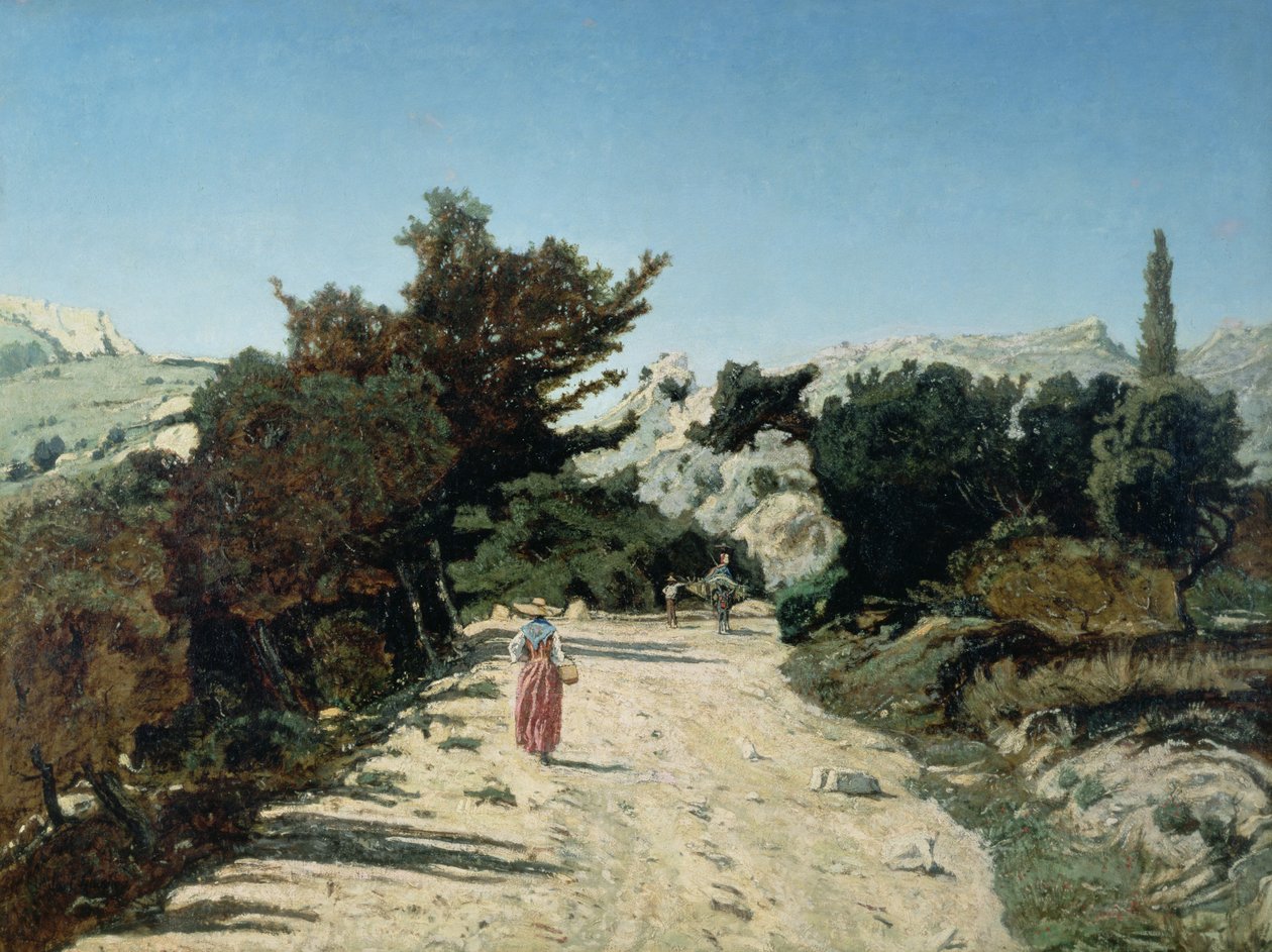 Route de la Gineste, nær Marseilles, 1859 av Paul Camille Guigou