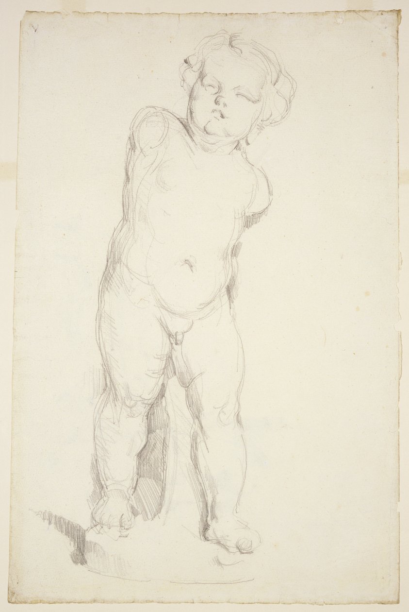 Amor i gips, 1890-95 (blyant på lagt papir) av Paul Cézanne