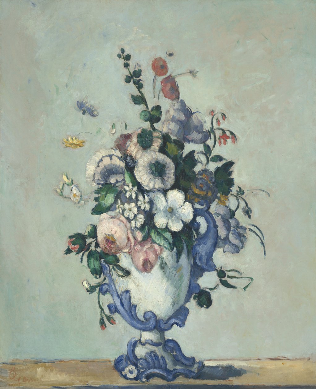 Blomster i en rokokkovase, ca. 1876 av Paul Cézanne