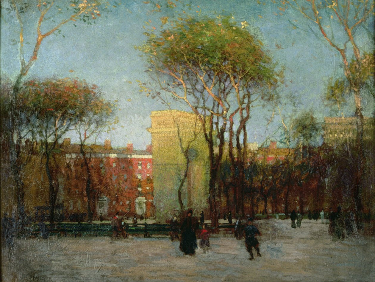 Washington Square, New York, ca. 1900 av Paul Cornoyer