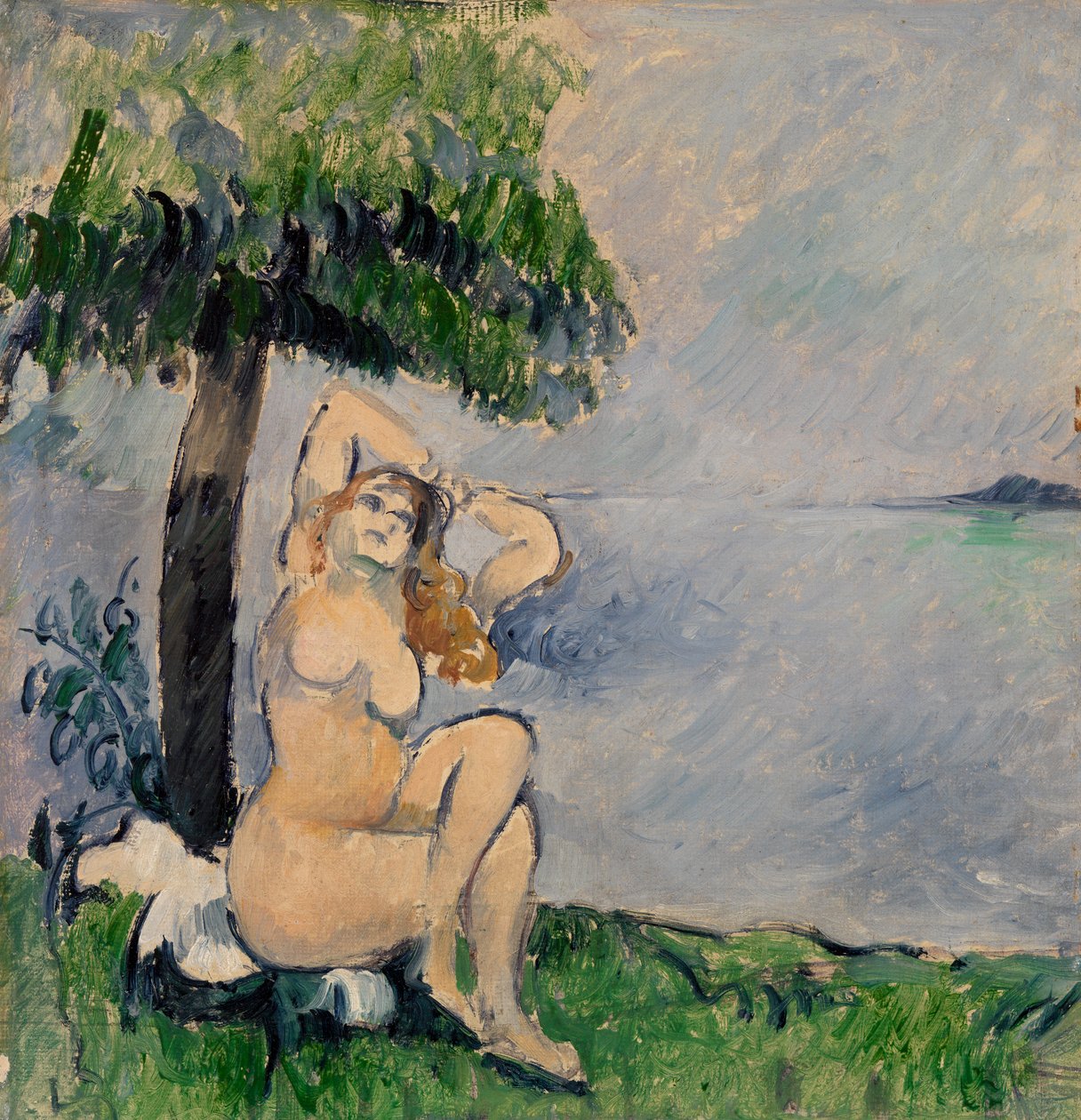 Badende ved Strandkanten, ca. 1875 av Paul Cézanne