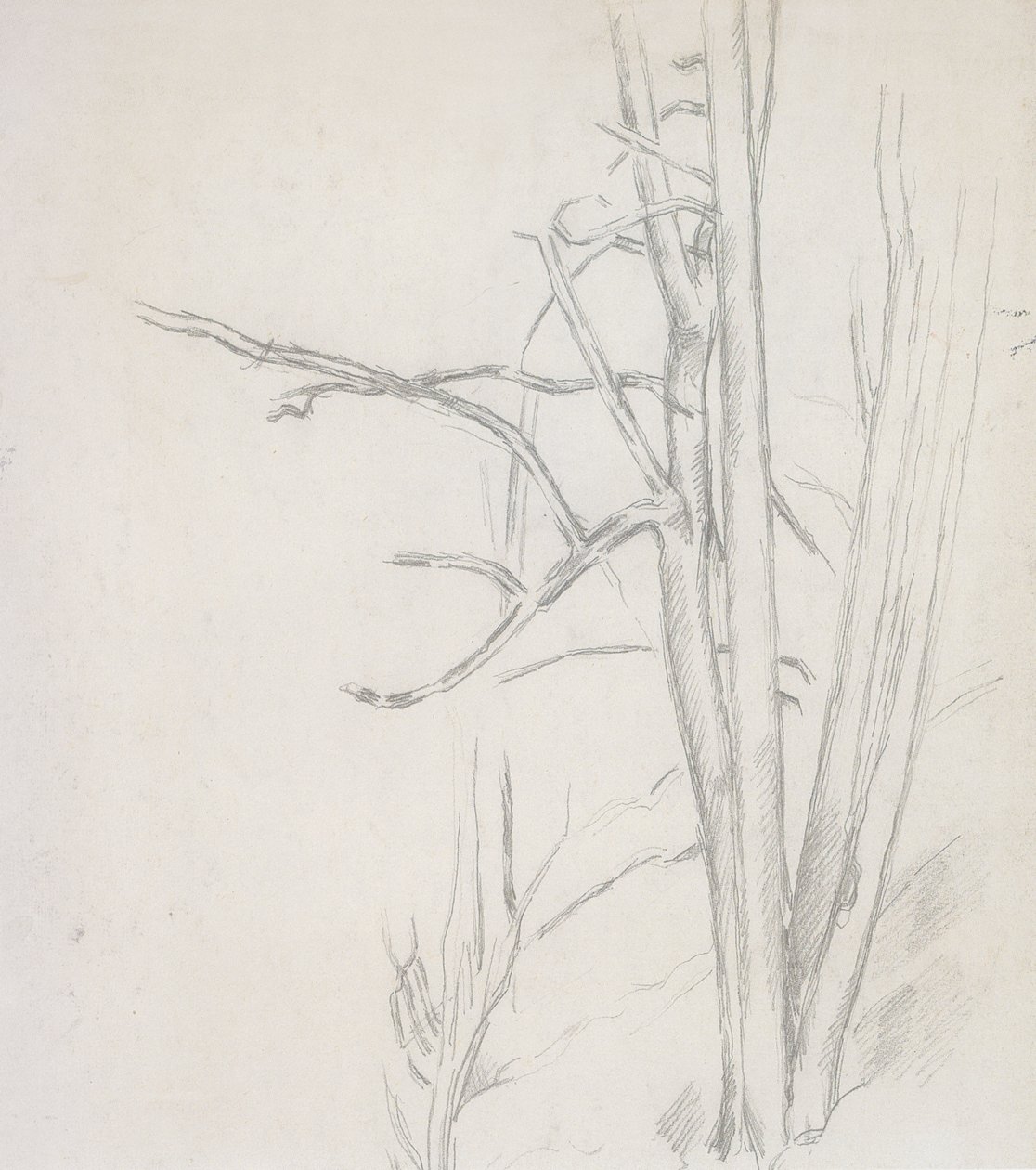 Trestudie av Paul Cézanne