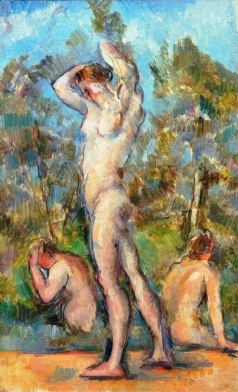Badet av Paul Cézanne
