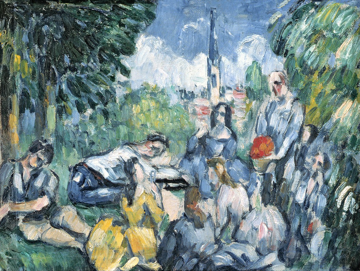 Lunsj på gresset, 1876-77 (se også 287550) av Paul Cézanne