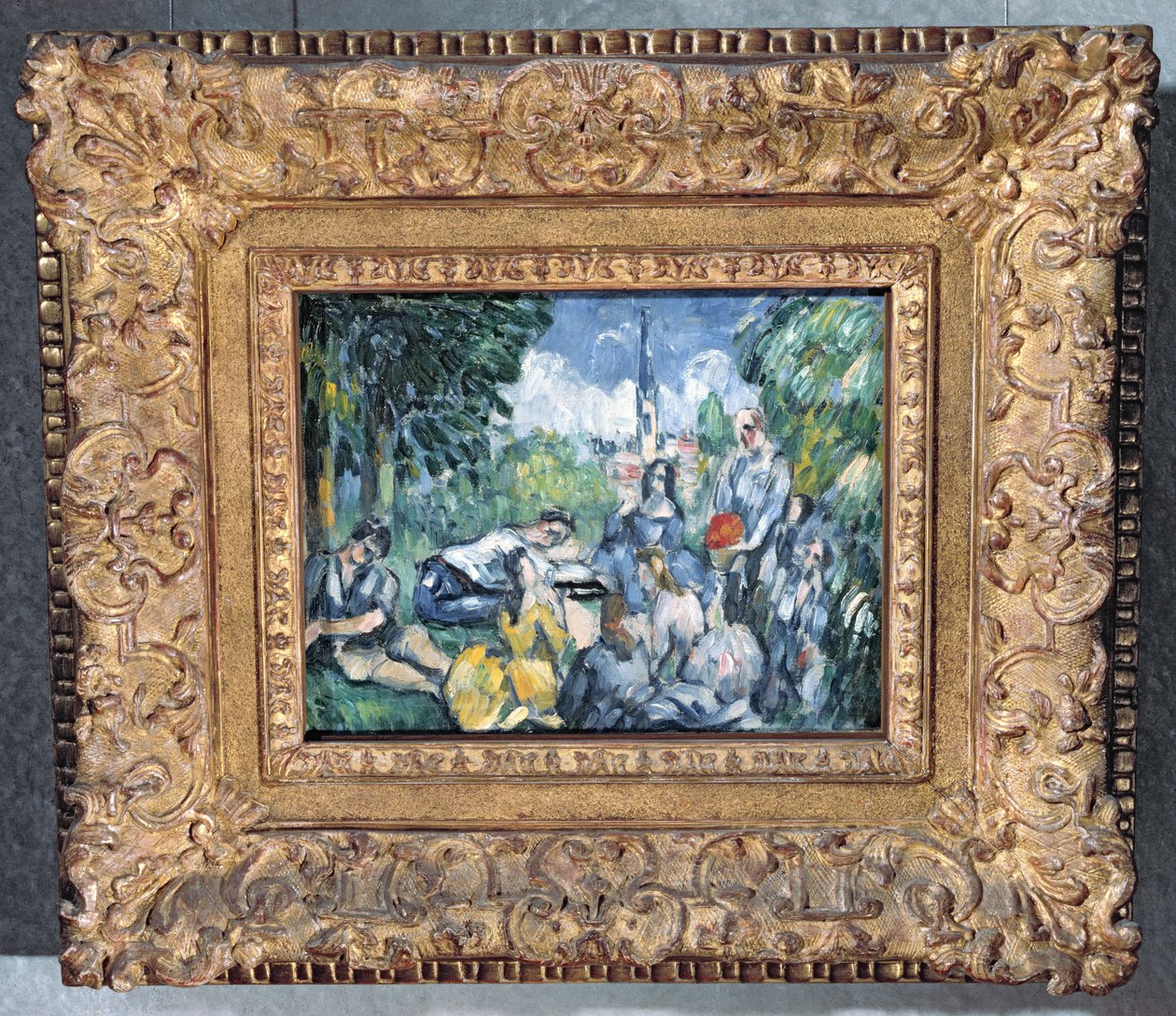 Lunsj på gresset, 1876-77 (se også 394903) av Paul Cézanne