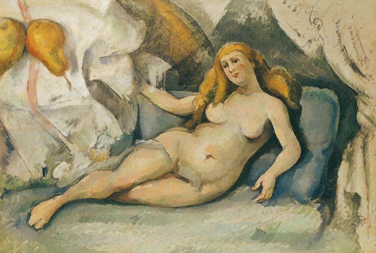 Naken kvinne på en sofa av Paul Cézanne