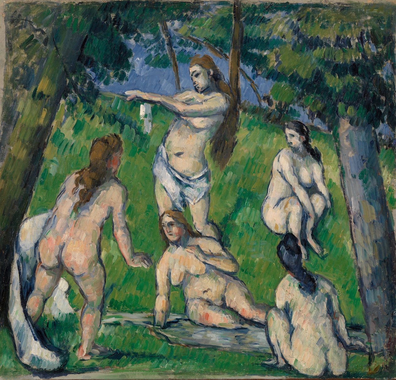 Fem badende, 1877-78 av Paul Cézanne