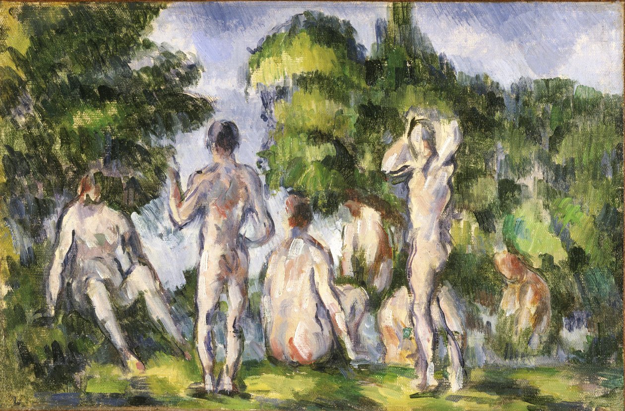 Gruppen badegjester av Paul Cézanne