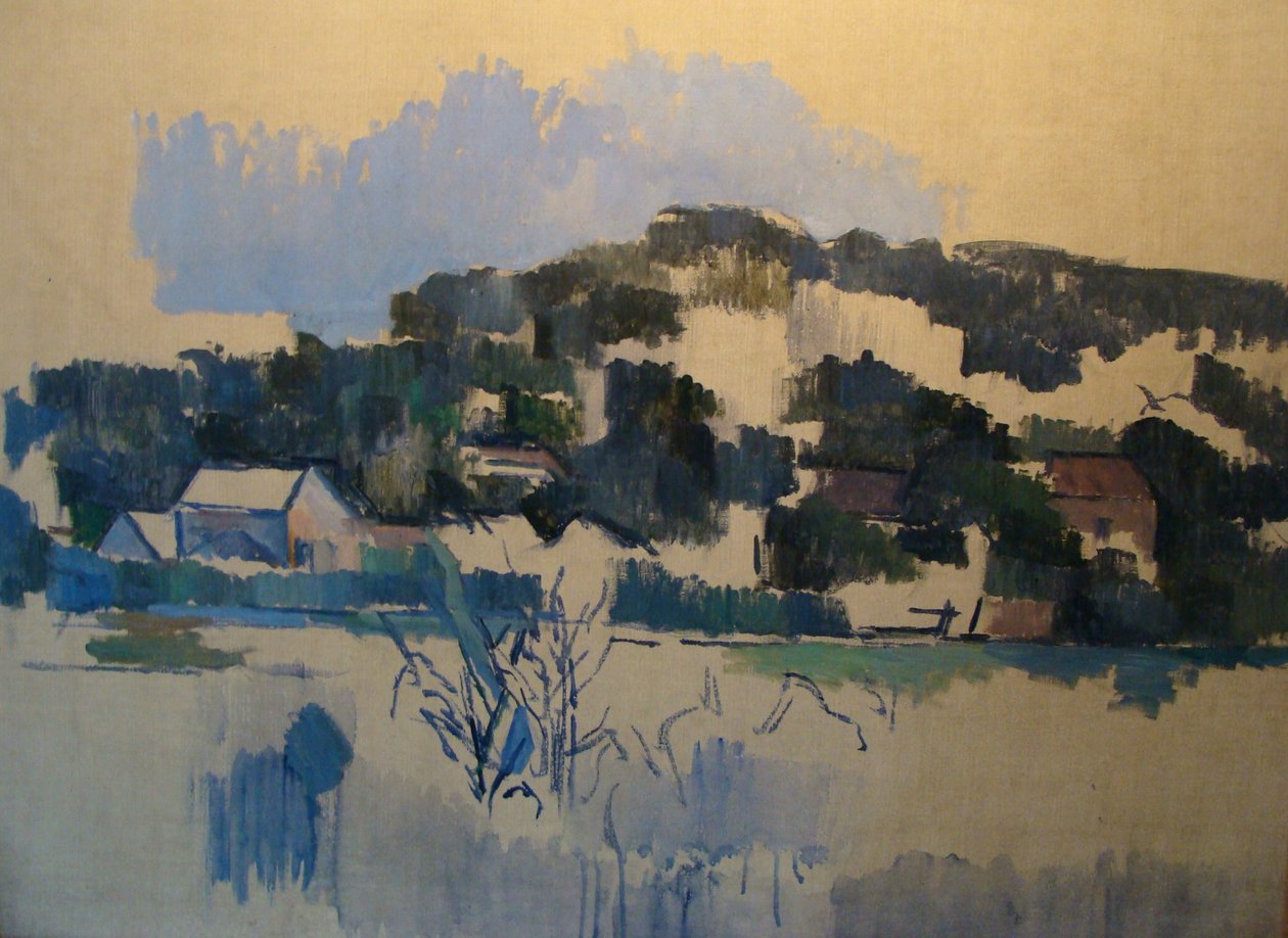 Hus på åsen av Paul Cézanne