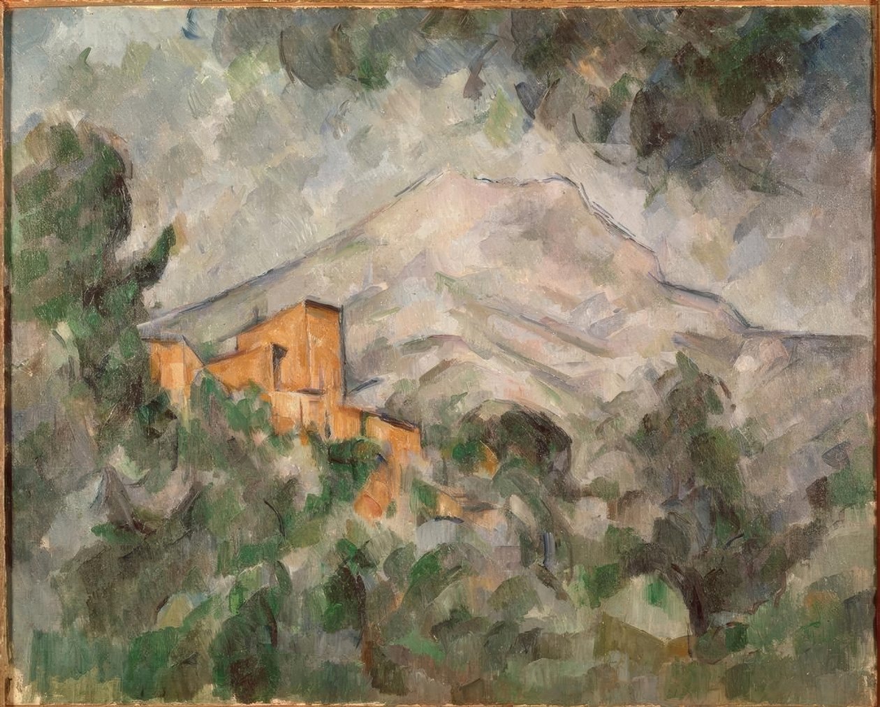 Sainte-Victoire-fjellet og det svarte slottet av Paul Cézanne