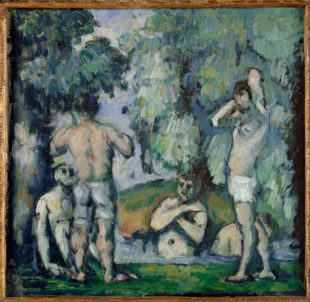 De fem badende av Paul Cézanne