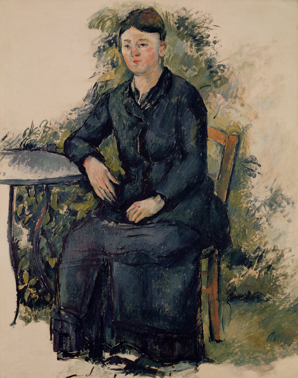 Madame Cezanne i hagen, 1880-82 av Paul Cézanne