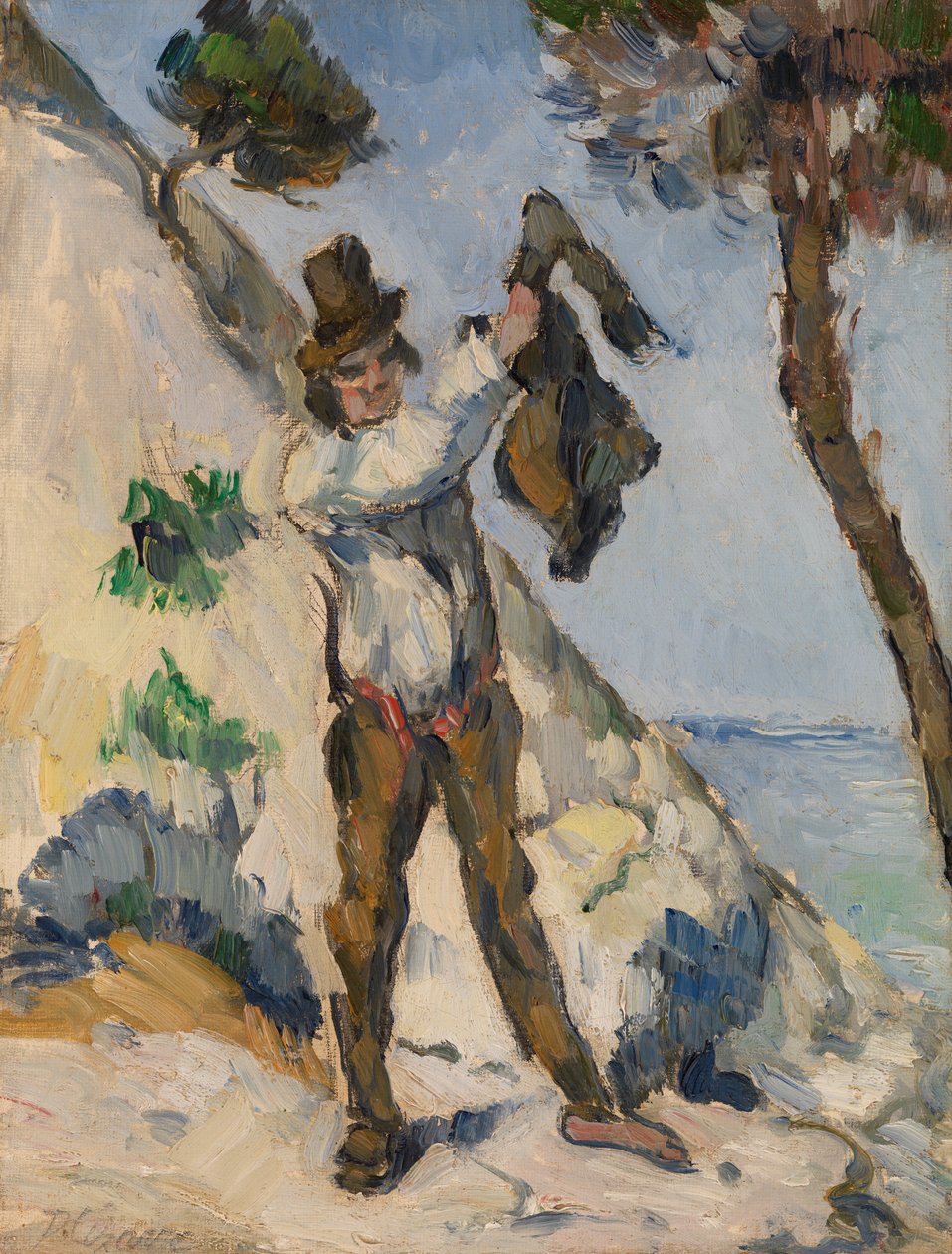 Mann med vest, ca. 1873 av Paul Cézanne