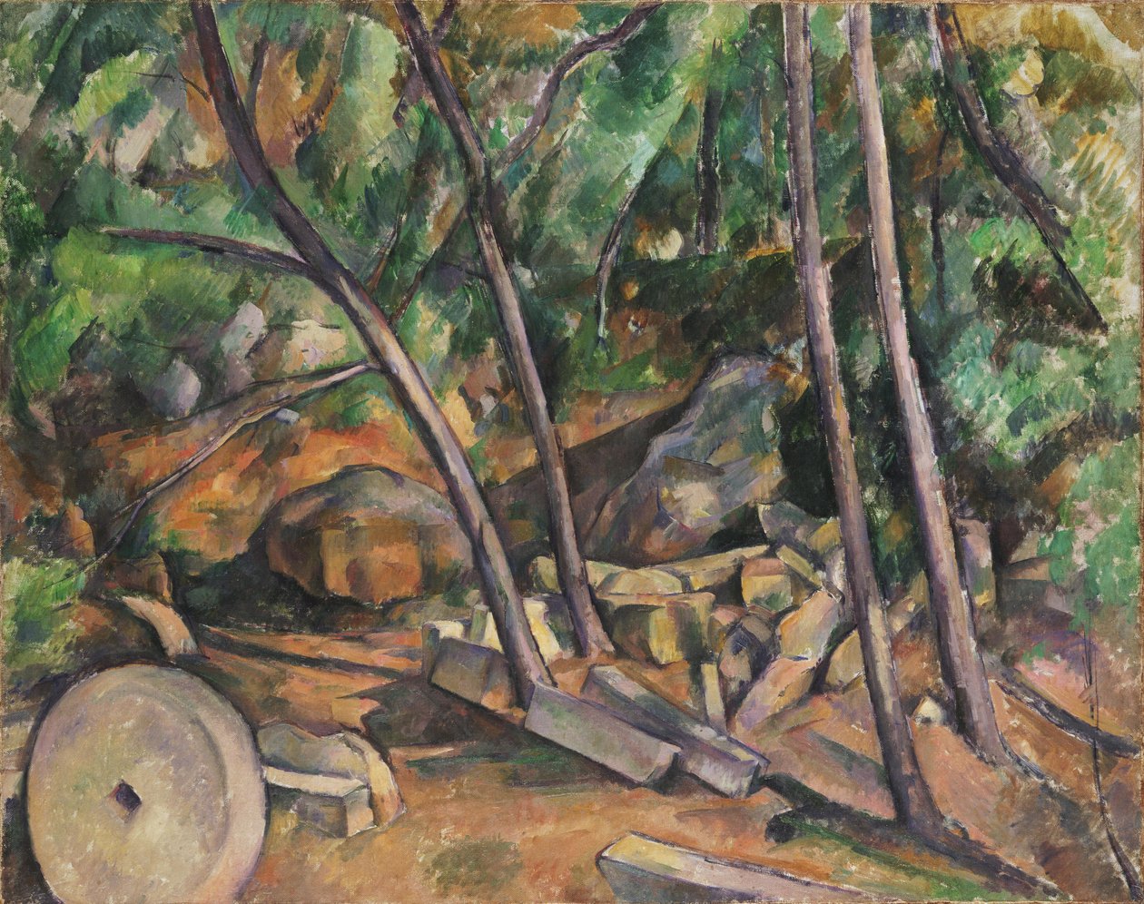 Kvernstein i parken på Château Noir av Paul Cézanne