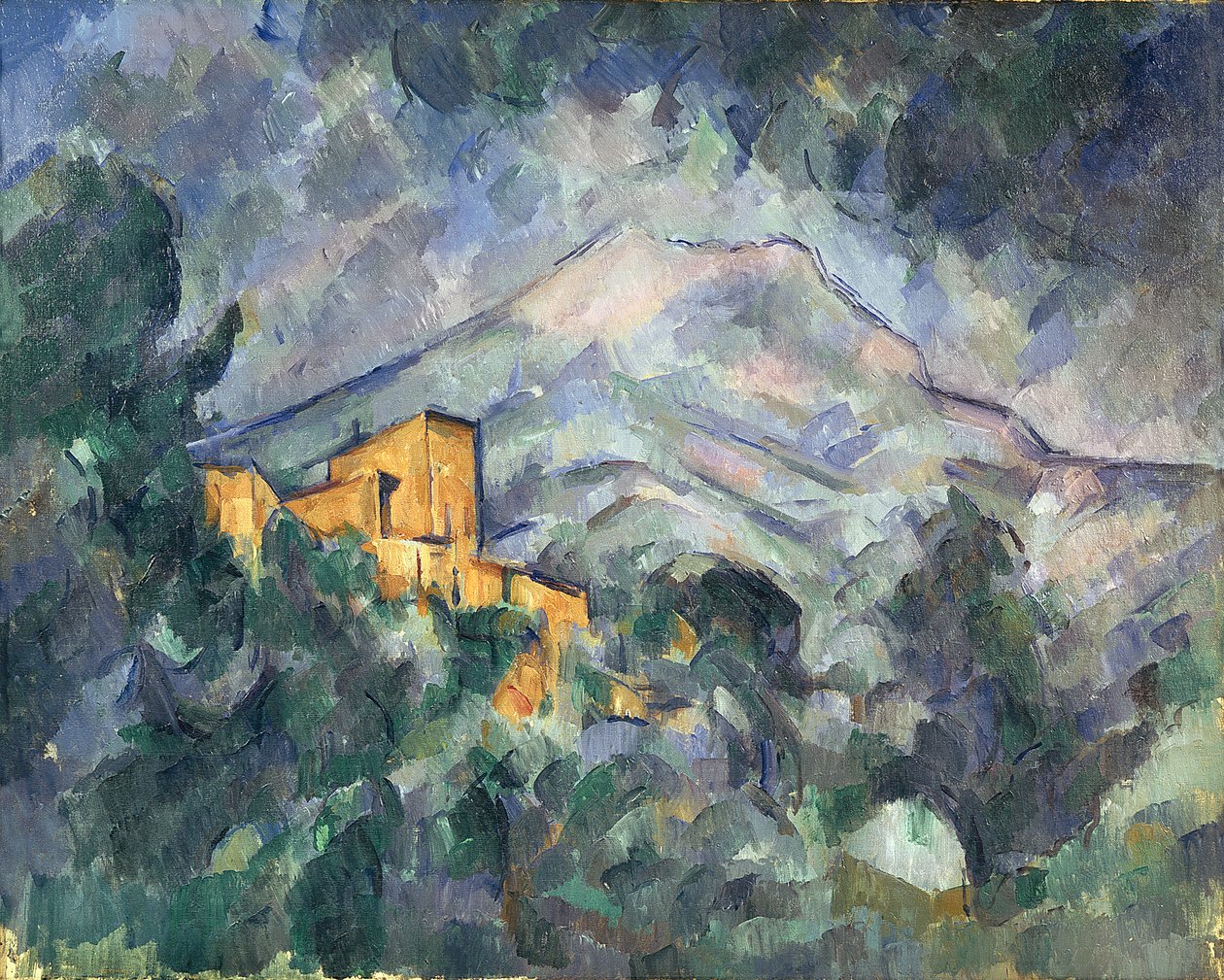 Montagne Sainte-Victoire og det svarte slottet, 1904-06 av Paul Cézanne