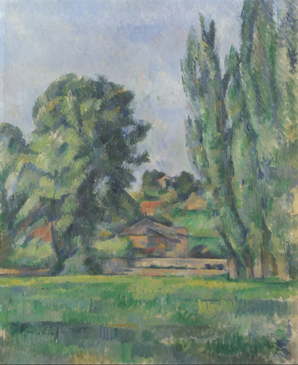 Landskap med poppel av Paul Cézanne