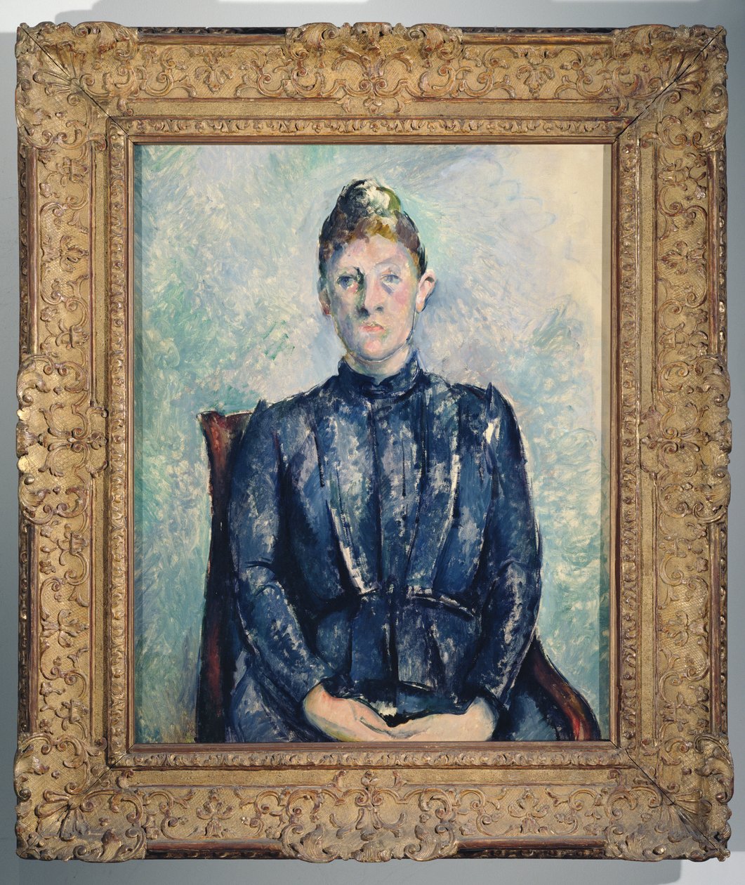 Portrett av Madame Cezanne, ca. 1890 (se også 869809) av Paul Cézanne