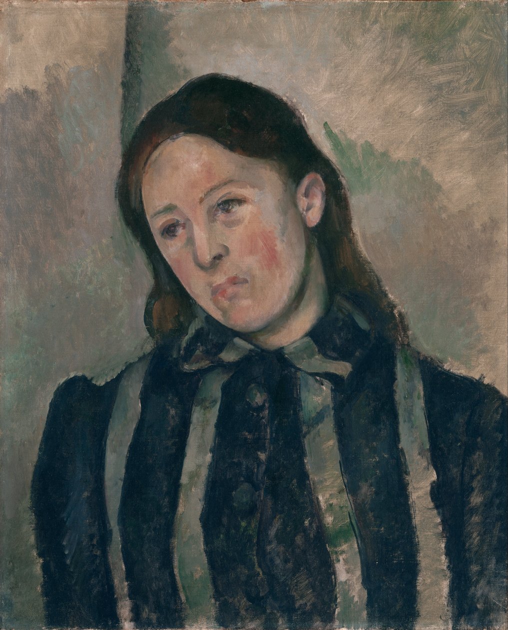 Portrett av Madame Cézanne av Paul Cézanne