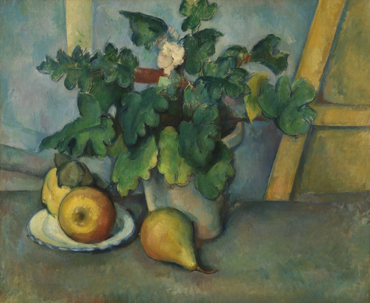Potte med blomster og pærer, ca. 1888-90 av Paul Cézanne