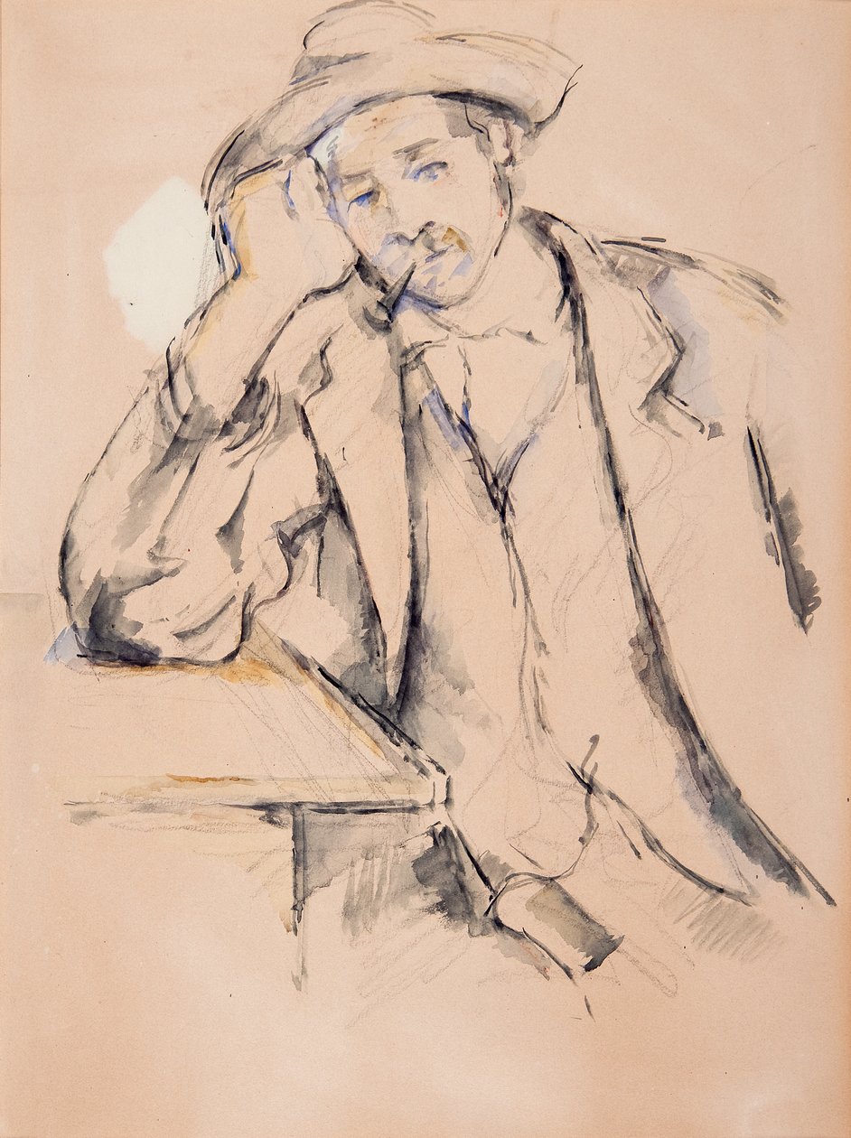 Røyker (wc på papir) (se også 112378) av Paul Cézanne