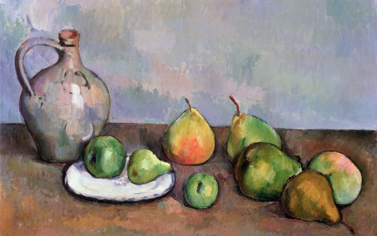 Stilleben med mugge og frukt, 1885-87 av Paul Cézanne