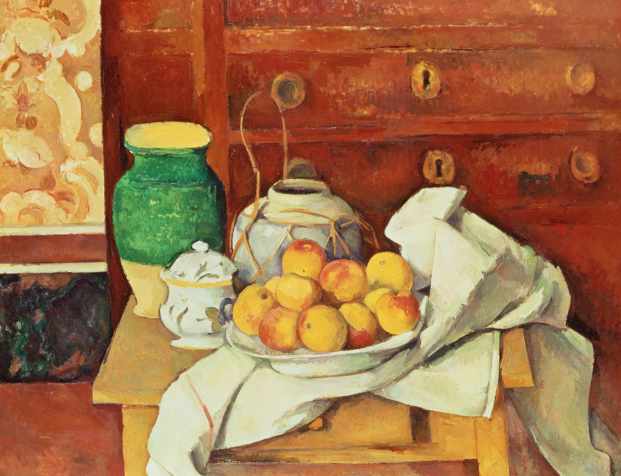 Stilleben med en kommode, 1883-87 av Paul Cézanne