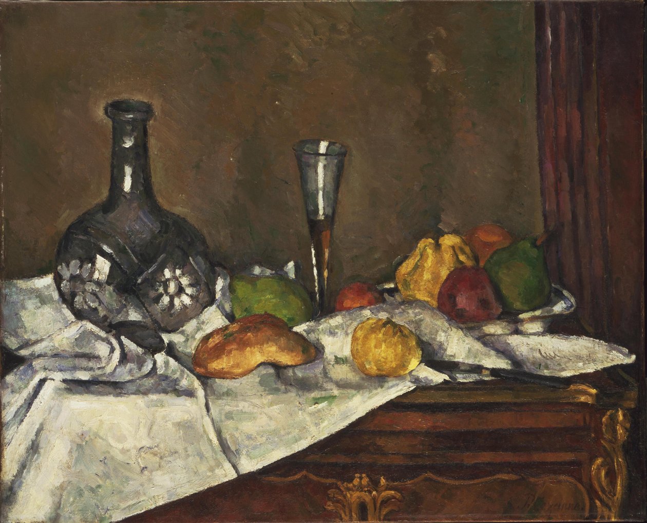 Stilleben med en dessert av Paul Cézanne