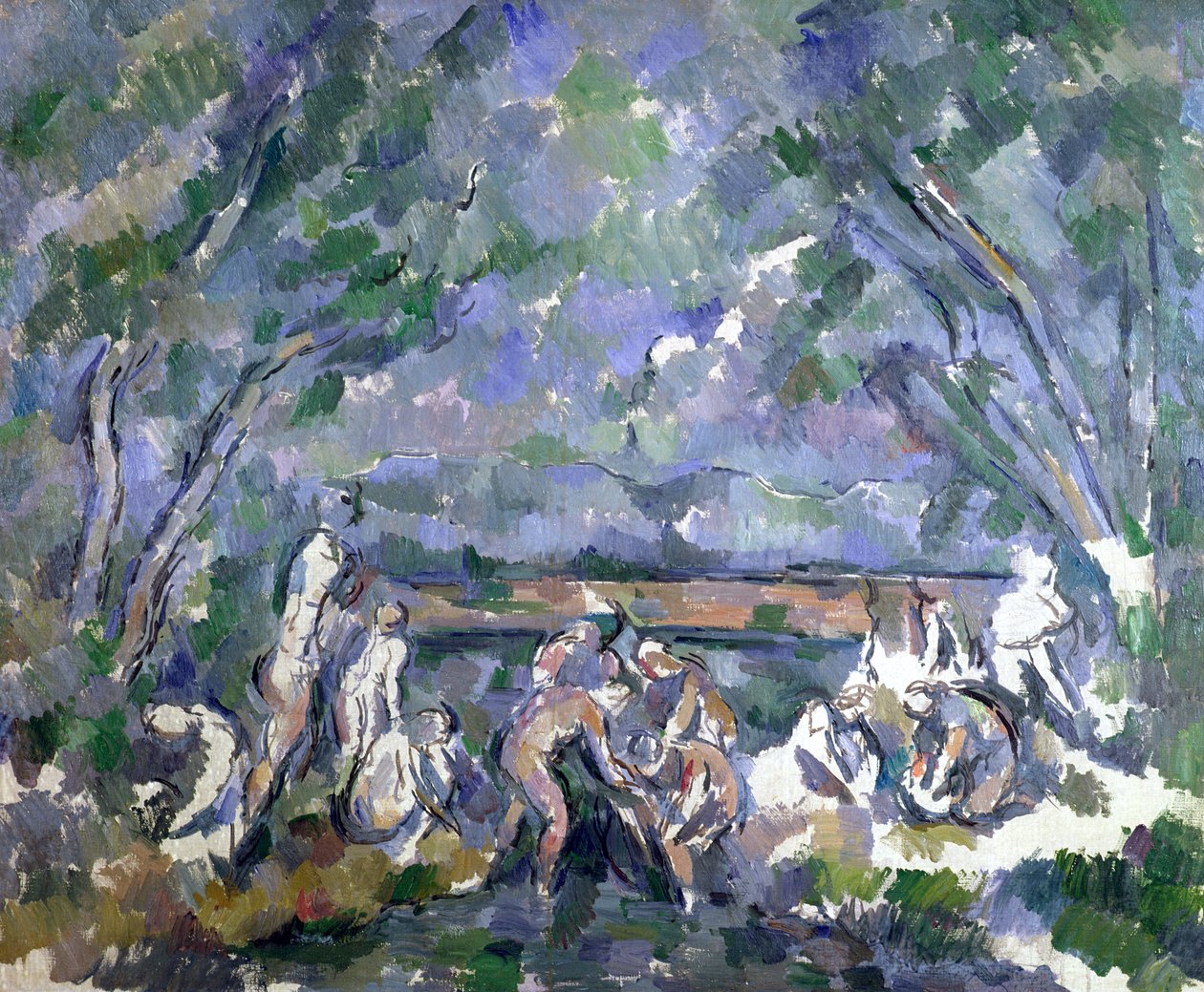 The Baders, 1902-06 av Paul Cézanne