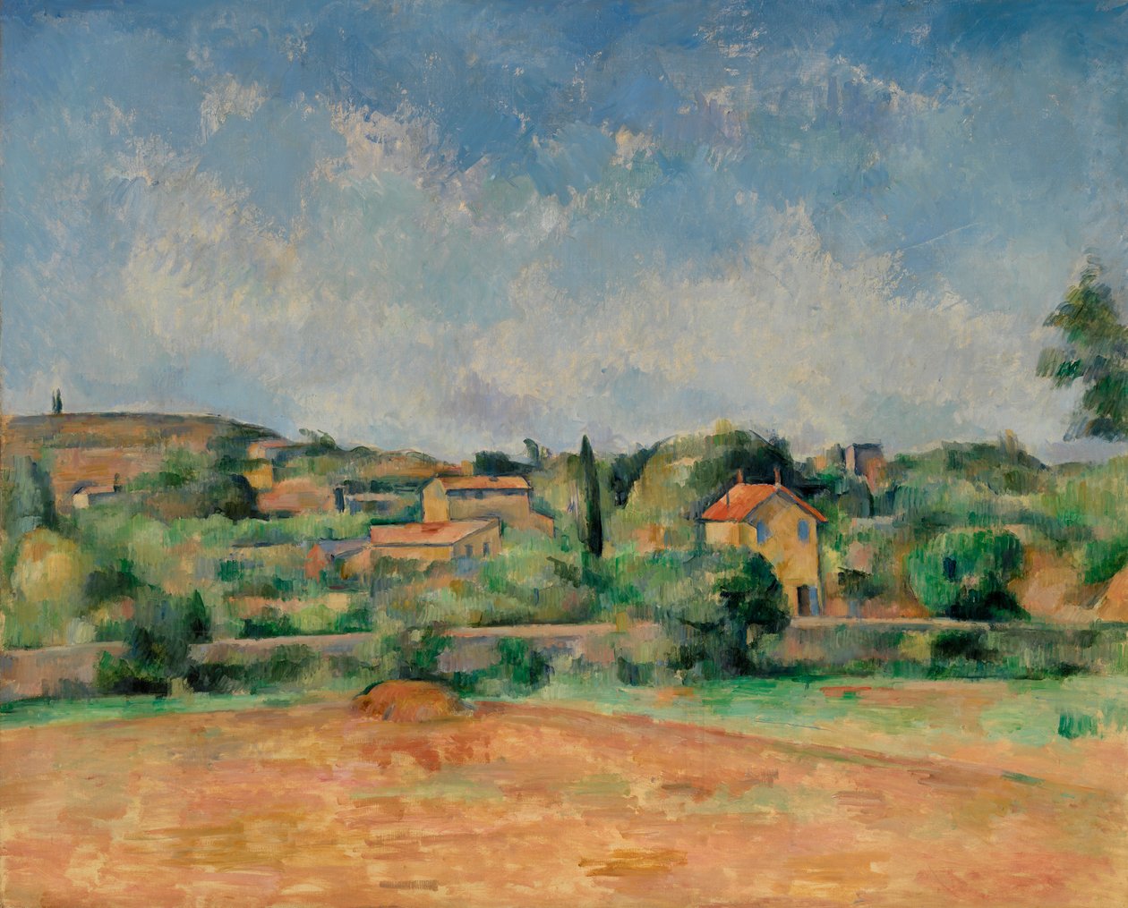 Bellevue-sletten, eller den røde jorden, 1890-92 av Paul Cézanne