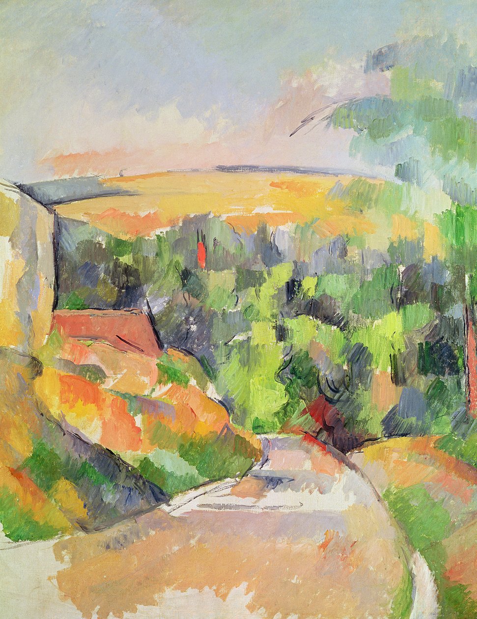 The Bend in the road, 1900-06 av Paul Cézanne