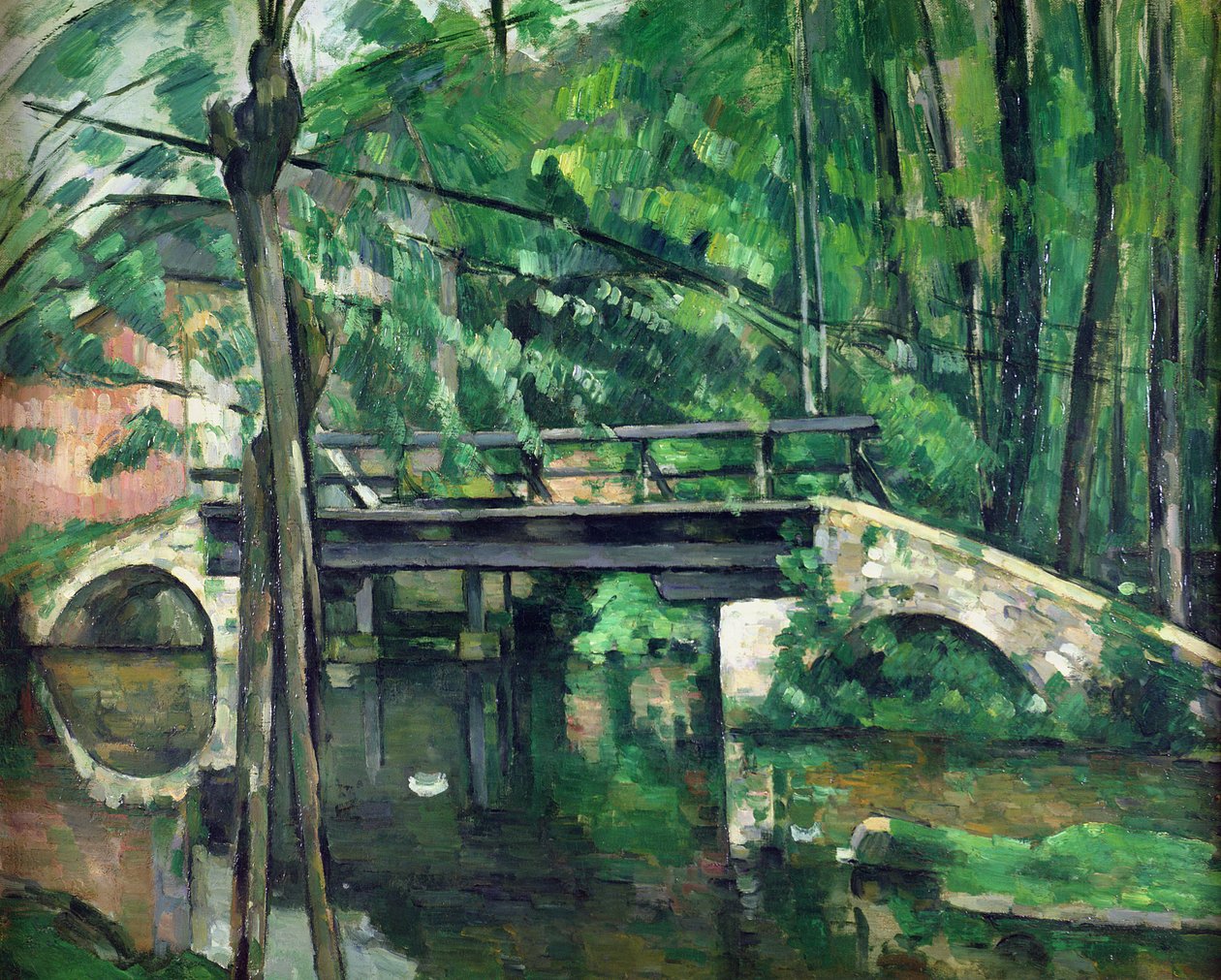 The Bridge at Maincy, eller The Bridge at Mennecy, eller The Little Bridge, ca.1879 av Paul Cézanne
