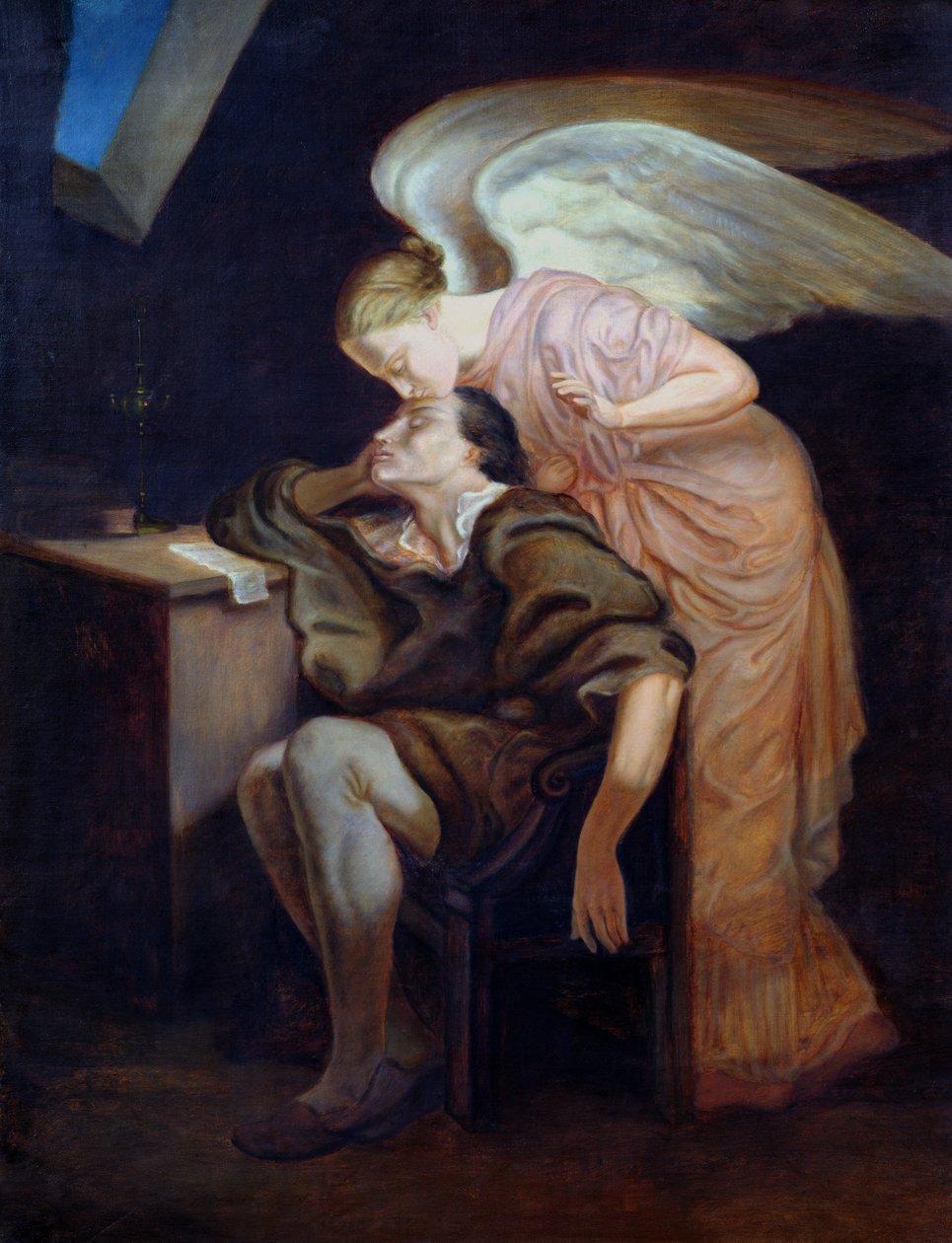 Drømmen om poeten eller, Musens kyss, 1859-60 av Paul Cézanne