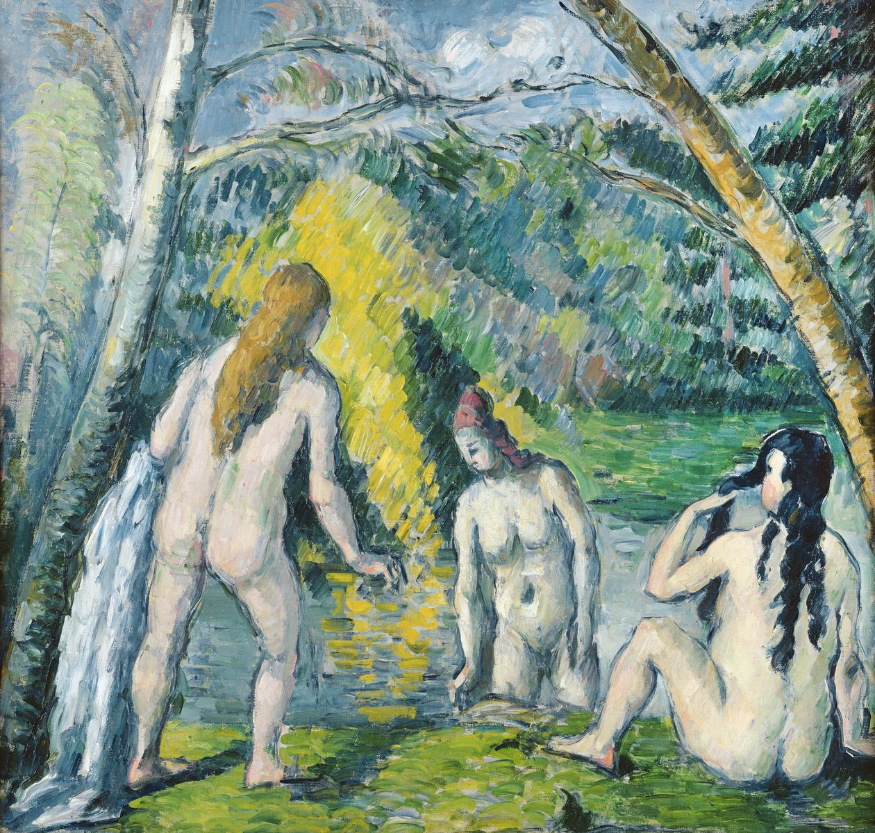 De tre badende, ca. 1879-82 av Paul Cézanne