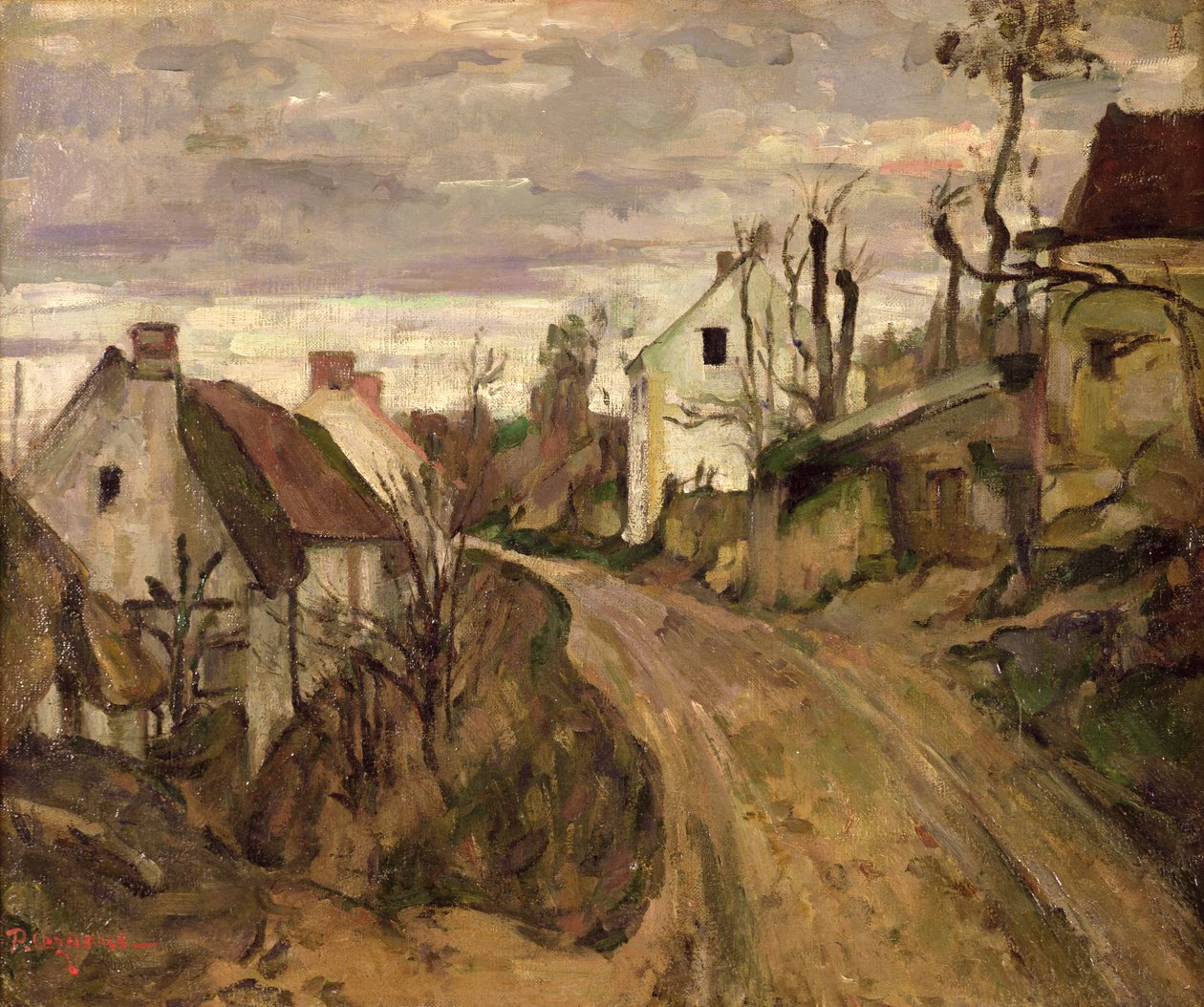 Landsbyveien, Auvers, ca. 1872-73 av Paul Cézanne