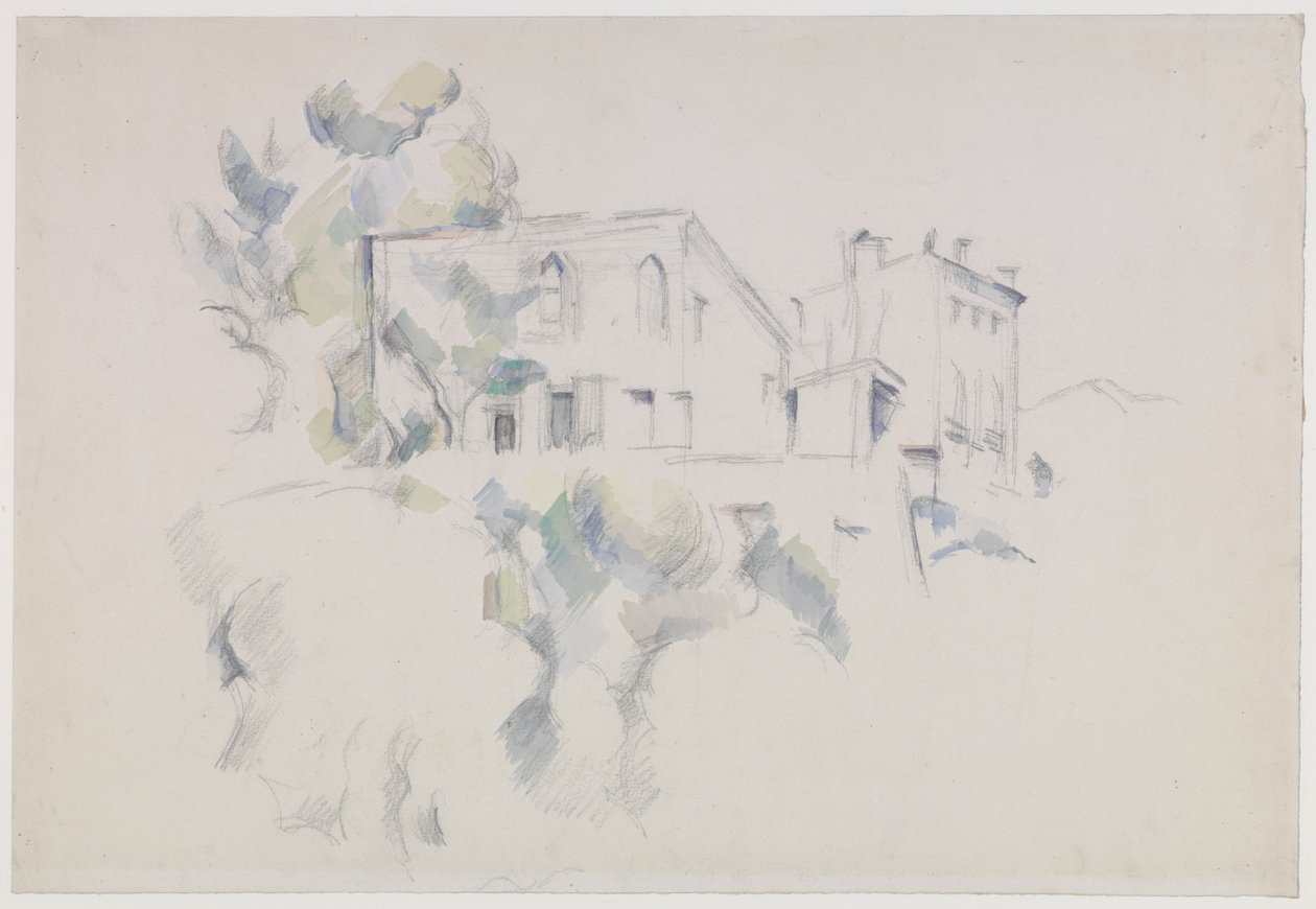 Utsikt over Château Noir av Paul Cézanne