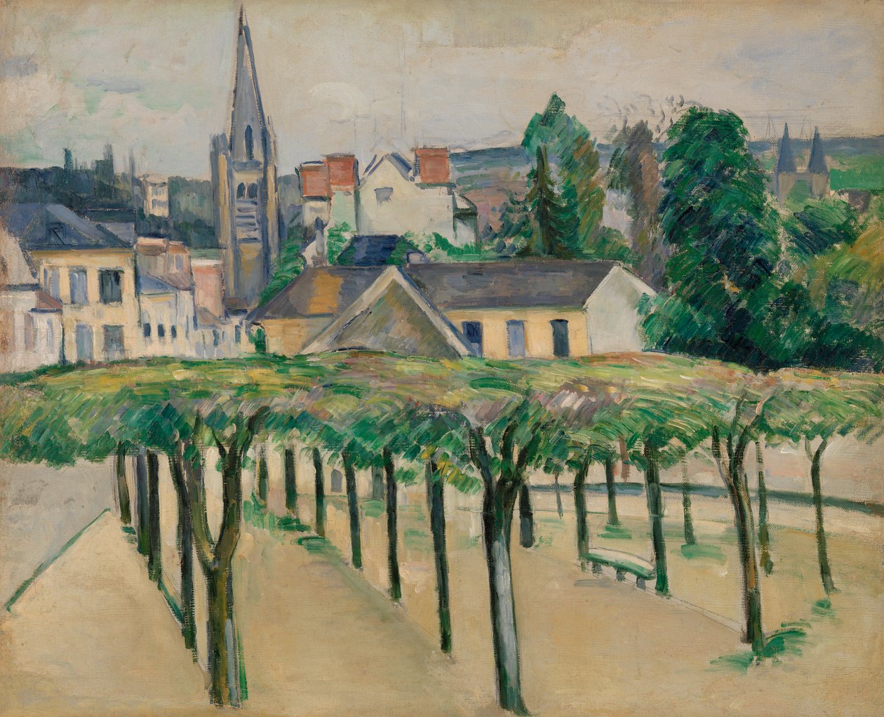 Landsbyplassen, ca. 1881 av Paul Cézanne