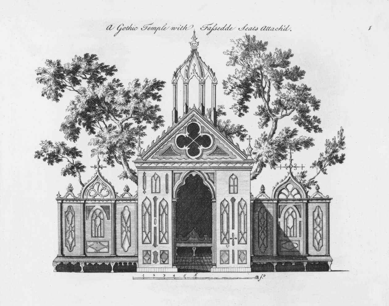 Et gotisk tempel, fra 
