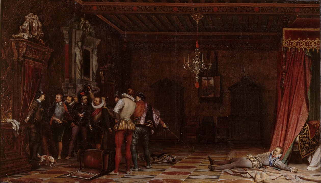Attentatet på hertugen av Guise på Château de Blois i 1588 av Paul Delaroche