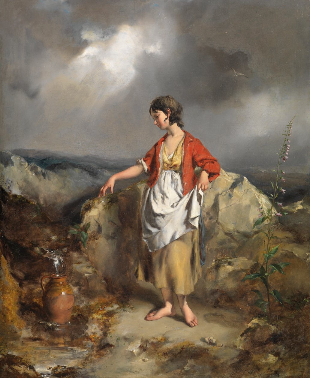 Jente med en mugge, midten av 1840-tallet av Paul Falconer Poole
